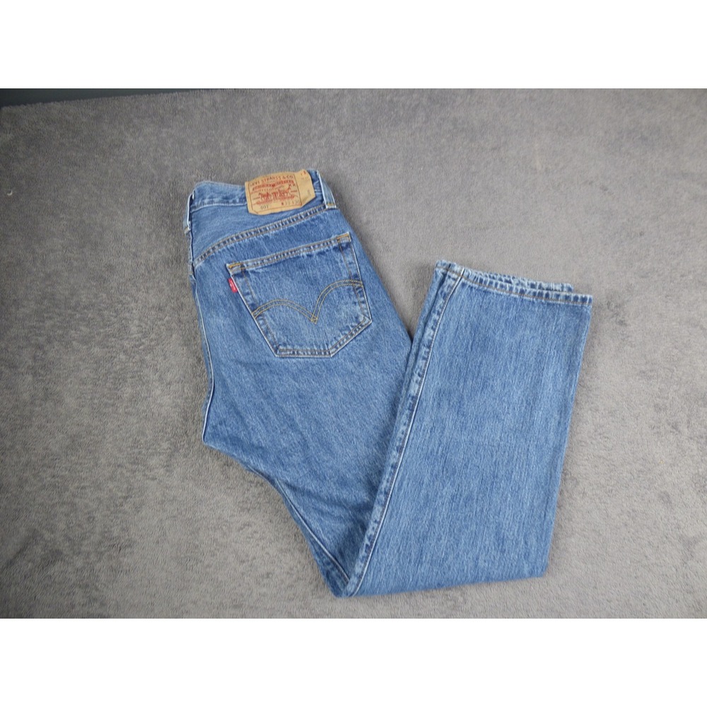 Levis 501 Original Mens Straight Leg Button Fly Blue Denim Jeans W33 L30